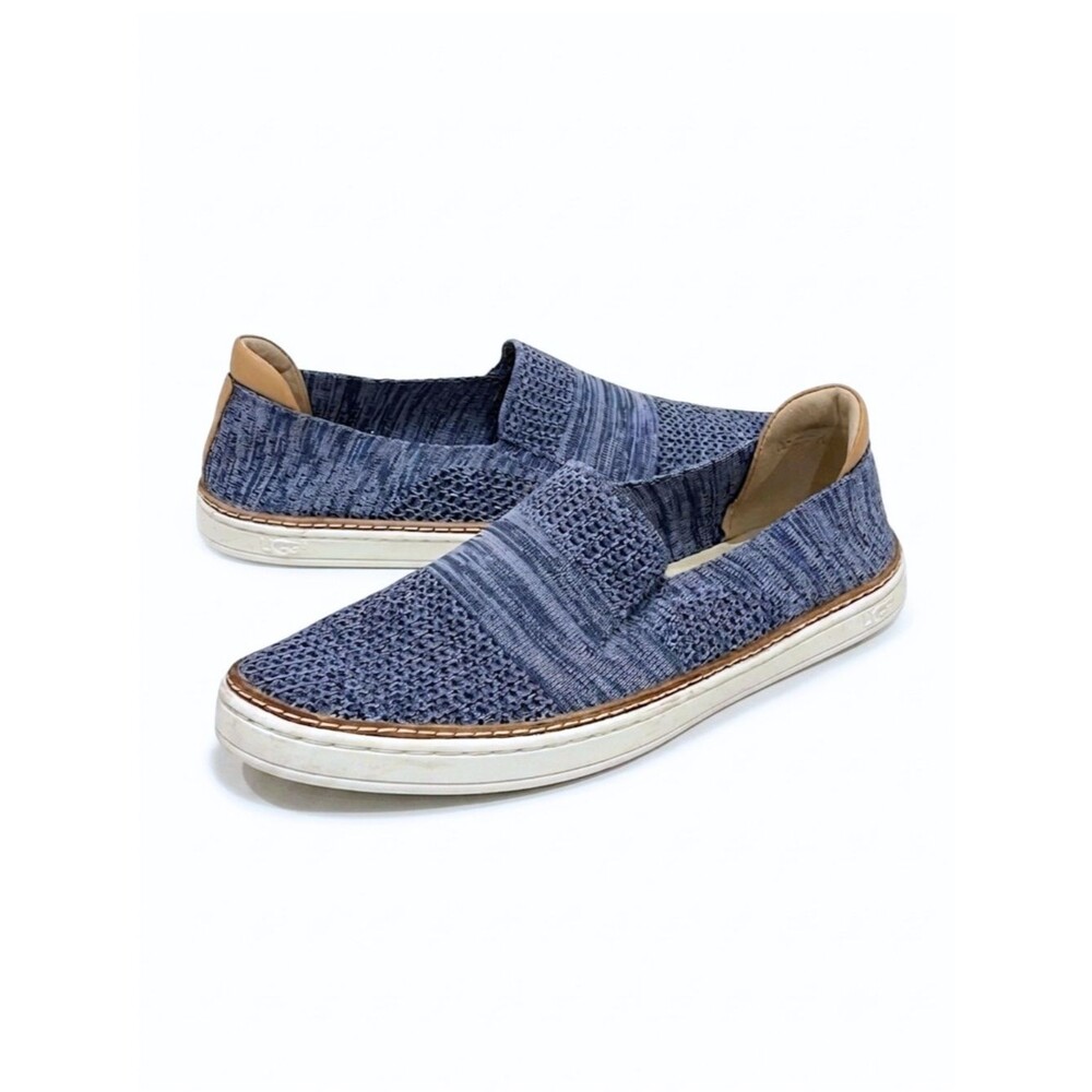 UGG Sammy Navy Heather Knit Slip On Sneakers Size 9